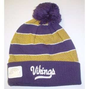 Minnesota Vikings Authentic Retro Sport Cuffed with POM Knit Hat By 