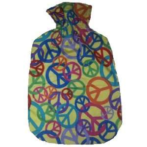  Fashy Peace Signs Cotton Flannel Hot Water Bottle   Made in Germany 