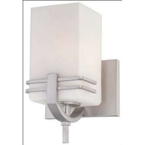 Lite Source LS 16011SS/FRO One Light Wall Sconce, Satin Steel Finish 