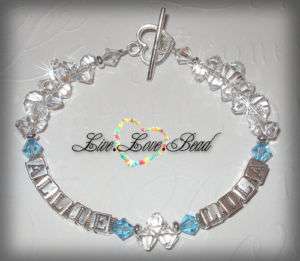 Swarovski Crystal Rock Candy Mothers 2 Name Bracelet  