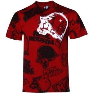  Metal Mulisha Red Unsettled T shirt (Medium) Sports 
