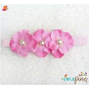   Pink)) Cute Triple Hydrangea Flowers on Headbands 