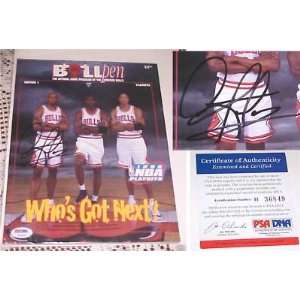   Dennis Rodman Signed 1996 Playoff Bullpen Ed PSA   Sports Memorabilia