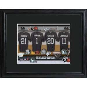 com Baby Keepsake Oakland Raiders Personalized NFL Locker Room Print 
