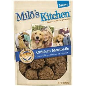  Milos Kitchen Chicken Meatballs Dog Treats, 3 oz. Pet 