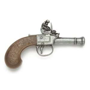  18th Century Gentlemans Flintlock Pocket Pistol Sports 