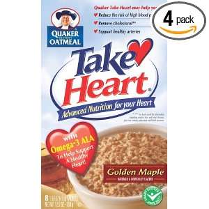 Quaker Instant Oatmeal, Heart Healthy Golden Maple, 12.6 Ounce Boxes 