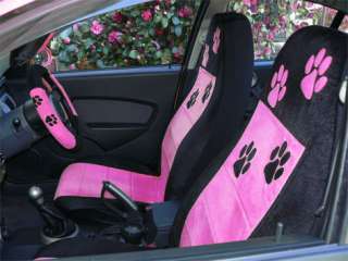 COOL SET OF DODGE NEON CAR SEAT COVERS BLK HOT PINK   