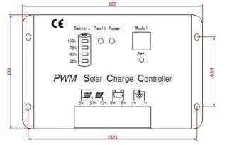 20A 12V solar panel charge controller/regulator 240W  