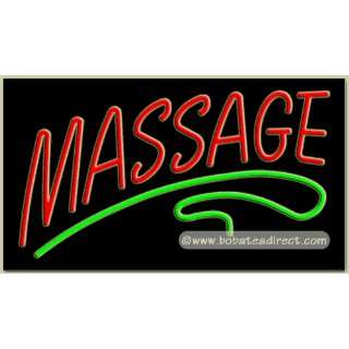 Massage Neon Sign (18H x 32L x 3D) Grocery & Gourmet Food