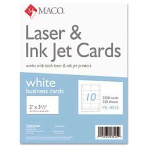  New Maco ML8555   Microperforated Business Cards, 2 x 3 1 