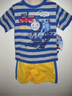 Thomas The Train Outfit Set Shirt Shorts 24M 3T 4T  