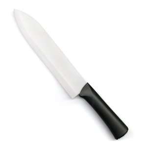 Ceramic 8 Butcher Knife  Black Handle 