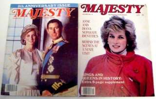 MAJESTY THE MONTHLY ROYAL REVIEW MAGAZINE LOT PRINCE CHARLES PRINCESS 
