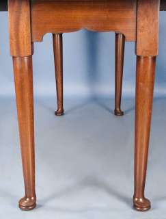 English Antique Style Mahogany Drop Leaf Dining Table  