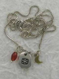 925 Far Fetched Sun and Moon Story Necklace, New  