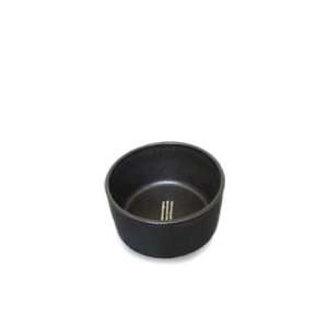  Grehom Handmade Stoneware Pottery   Black Chip & Dip Bowl 