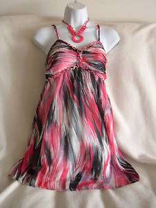 NWT Babydoll WaterColor Dress Juniors sundress sz S M L  