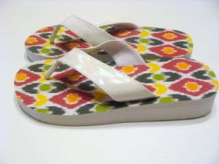 Gymboree Girls Sz 2 3 Batik Summer Flip Flops Shoes  