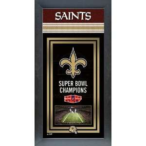  New Orleans Saints Framed Super Bowl Championship Banner 