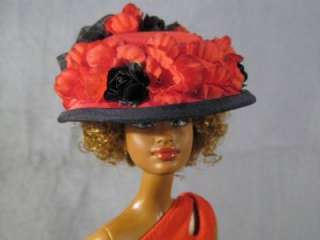 Sultry Nights a OOAK High Fashion Doll Hat on my Barbie Doll  