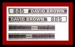 David Brown 885 Selectamatic Decal Set  