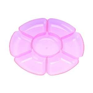  Present Time Transparent Flower Chip and Dip Bowl, Pink 