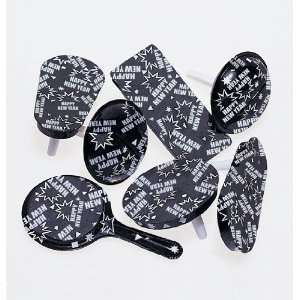  New Years Party Favor Noisemakers   Black Toys & Games