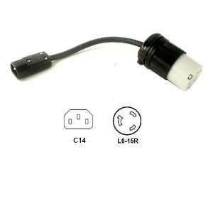  C14 to L6 15R Power Cord Plug Adapter