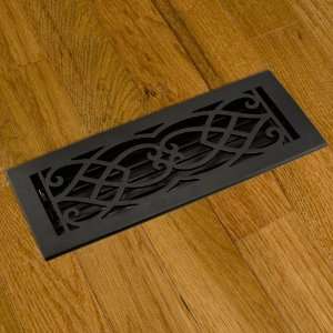  Cast Iron Floor Register with Louvers   4 x 12 (5 1/2 x 