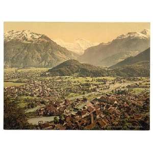  Photochrom Reprint of Interlaken and Unterseen, Bernese 