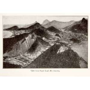  1924 Print South America Sugarloaf Rio Janeiro Brazil Mountain 