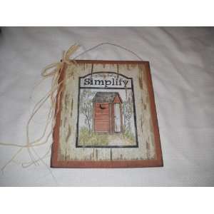  Simplify Country Bath Outhouse Sign Wooden Bathroom Wall 