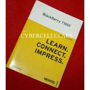  USER MANUAL FOR THE BLACKBERRY 7100i  Players 