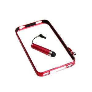  Red Aluminium Metal Bumper Case Cover Stylus Pen for 