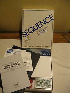 1995 Sequence Strategy Board Game by Jax Complete  