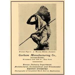  1902 Ad Massey Rhind Sculptor Gorham Silversmith Native 
