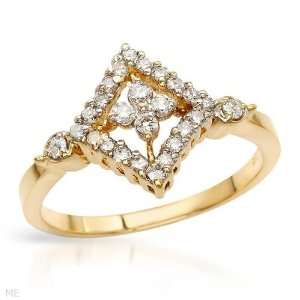  CleverSilvers 0.25.Ctw I1 I2 Color H Diamonds Gold Ring 