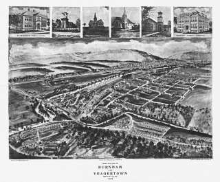 Historic Map Burnham Pennsylvania 1906 Mifflin County  