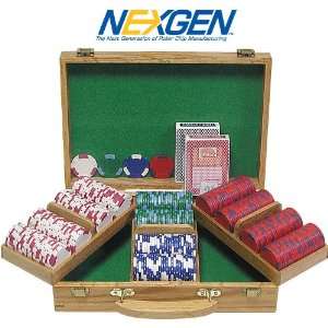  300 Las Vegas EDGE SPOT NEXGEN™ Poker Chips w/Oak Case 