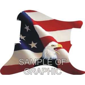  US Patriot Eagle 2 Graphical Tele 8 Hole Humbucker 
