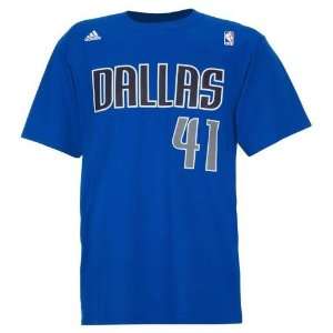   adidas Mens Mavericks Dirk Nowitzki Number T shirt