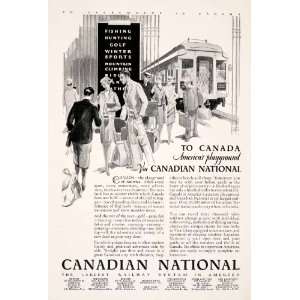  1929 Ad Canadian National Railway Train Travel Tourism 