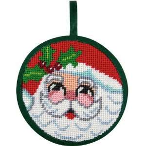  Santa Face Christmas Ornament   Needlepoint Kit Arts 