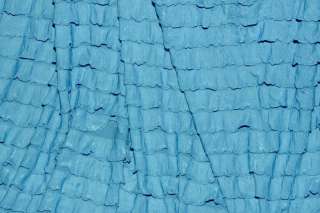 SPANDEX STRETCH RUFFLES TURQUOISE FABRIC BY THE YARD  