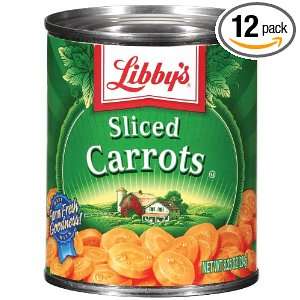 Libbys Sliced Carrots, 8.25 Ounces Cans (Pack of 12)  