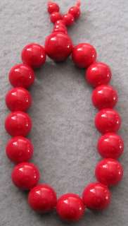Red Stone Beads Tibet Buddhist Prayer Bracelet Mala  
