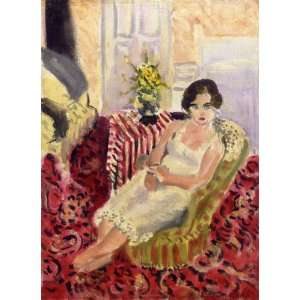   Figure, Striped Carpet Henri Matisse Hand Painte