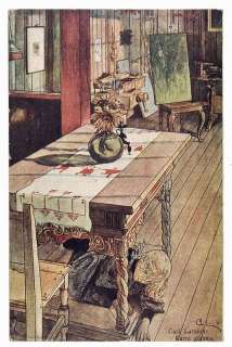 1910 STOCKHOLM, SWEDEN, CARL LARSSON CHILD/TABLE  