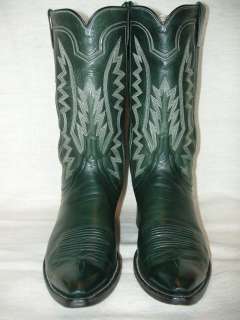   Handmade Mens Western/Cowboy Boots James Leddy Sz 9 6row Stitchin EXUC